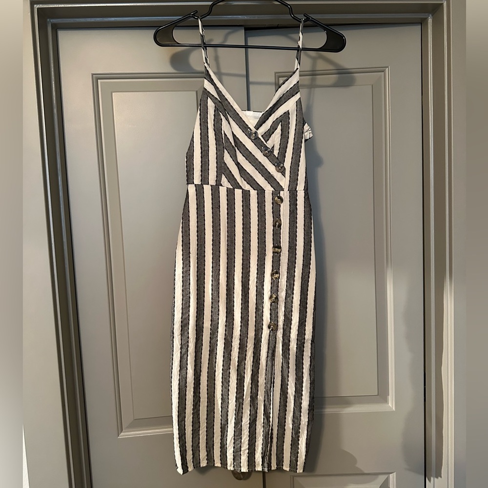 Striped midi dress